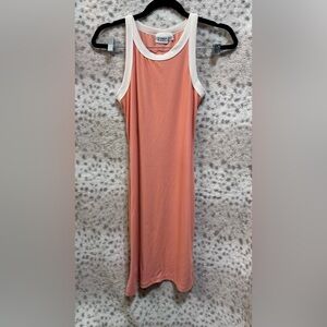 WOMENS RIB KNIT MIDI DRESS